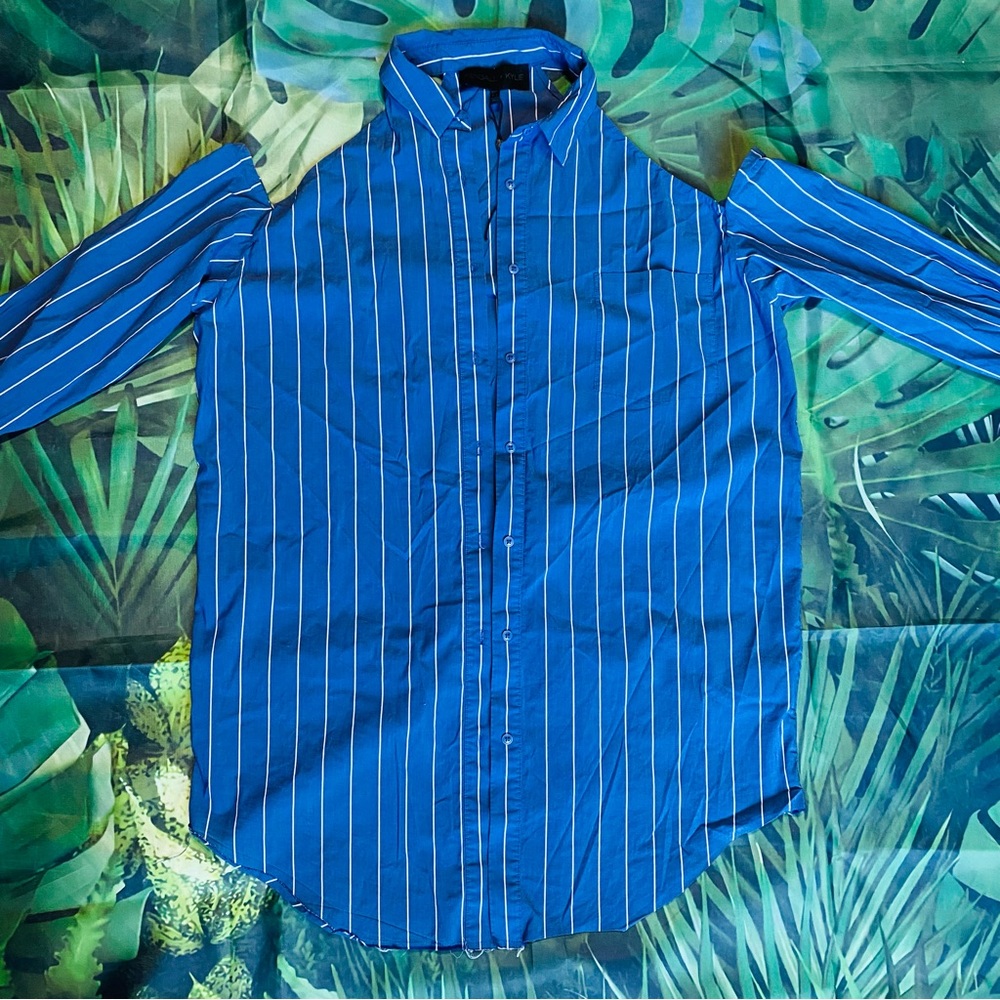 ✨LIKE NEW ✨ Kendall Kylie Striped Button Down Chambray White Shirt/Dress
